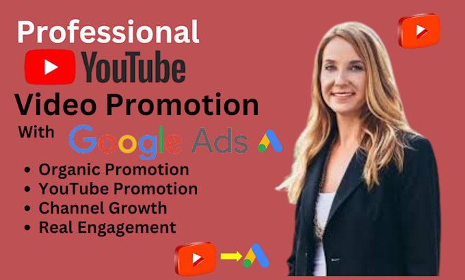 Gig Preview - Do organic youtube video promotion via google ads campaign to grow your channel