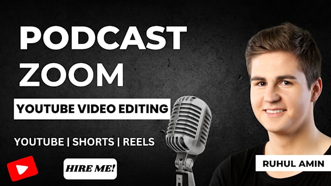 Gig Preview - Do video editing for youtube, zoom video editing and podcast