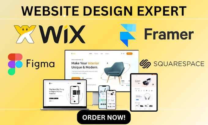 Gig Preview - Framer, figma, squarespace, framer wix website or landing page figma to framer