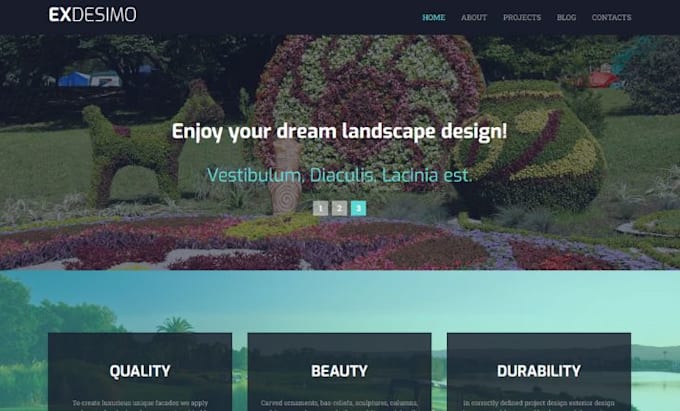 Gig Preview - Landscape website, lawn care website, landscaping website design