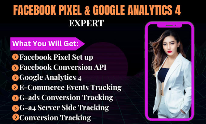 Gig Preview - Fix or setup google analytics 4, ga4, facebook pixel or tag manager conversions