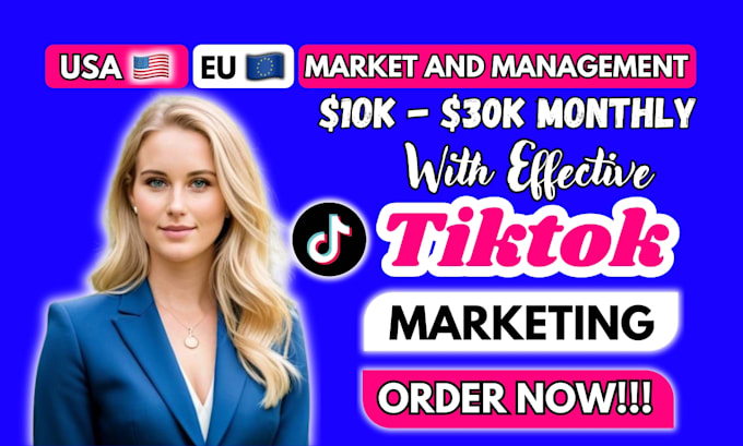 Gig Preview - Be your tiktok manager, setup tiktok ads campaign, and run tiktok marketing