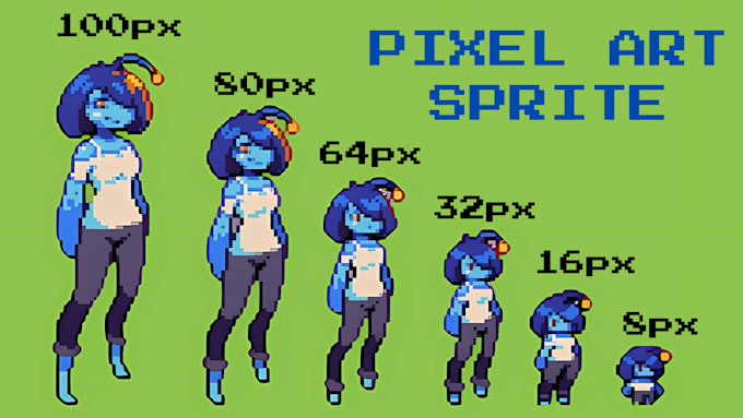 Gig Preview - 2d sprite sheet, pixel sprites, game sprites, sprite sheet,rpg maker mv,mz