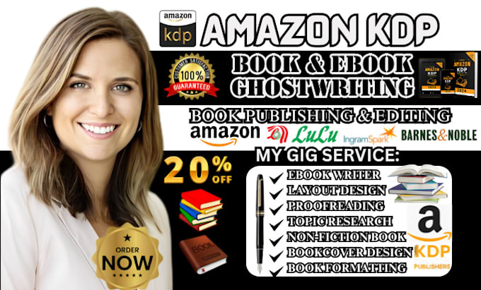 Gig Preview - Be amazon kdp ebook writer non fiction ghostwriter book formatting publishing