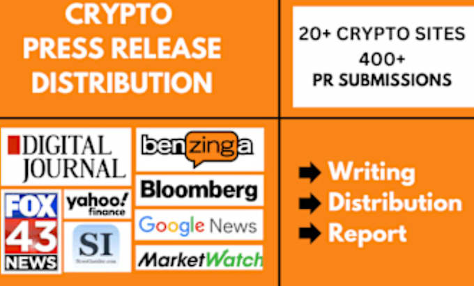 Gig Preview - Distribute crypto press release and blockchain press release to news media