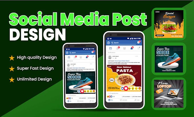 Gig Preview - Create custom, professional social media designs