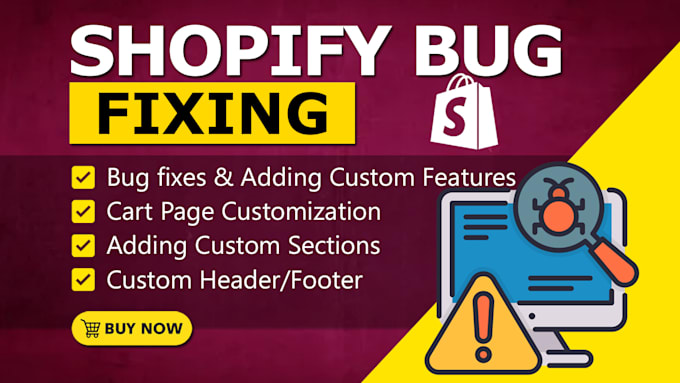 Gig Preview - Do shopify custom coding and fix shopify bugs