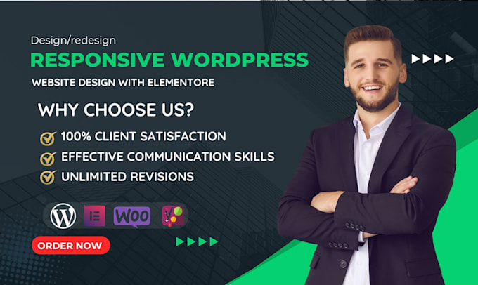 Gig Preview - Develop wordpress website design with responsive web design