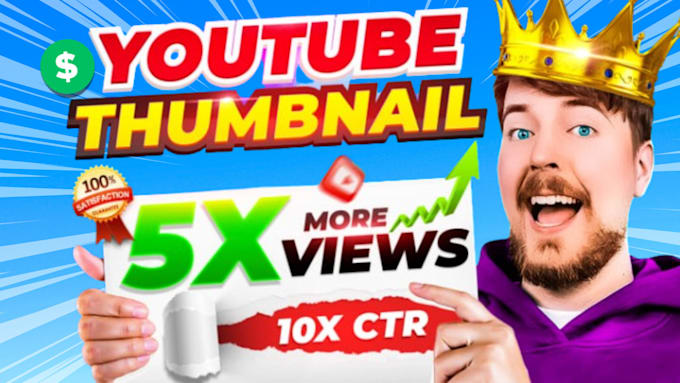 Gig Preview - Design high ctr attractive youtube thumbnails