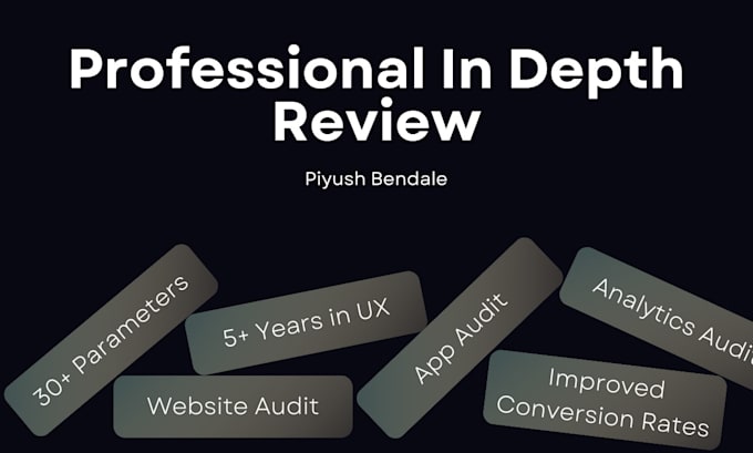 Gig Preview - Do a professional UX UI audit of your website or app