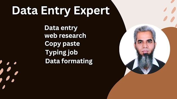 Bestseller - do data entry, copy paste, web research, typing job