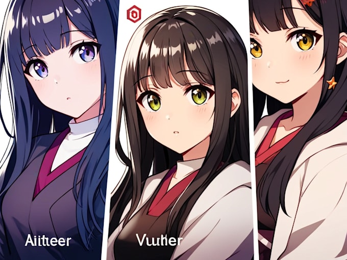 Gig Preview - Draw pfp, anime portrait, avatar icon, anime art illustration for your vtuber