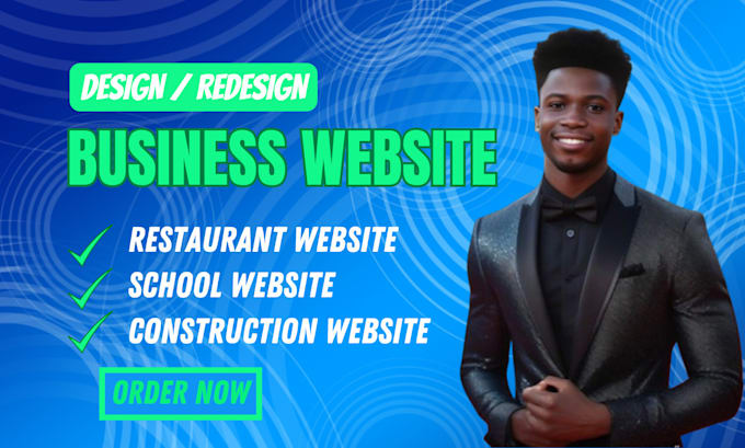 Gig Preview - Design school, restaurant, or construction website using wix