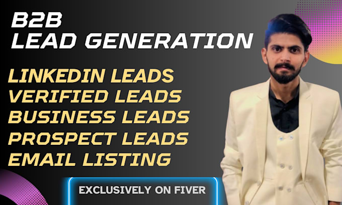 Gig Preview - Linkedin sales navigator b2b lead generation email list building lead gen