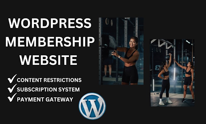 Gig Preview - Build wordpress  membership website, subscription online course lms website, wix