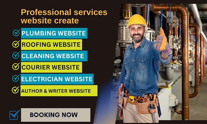 Gig Preview - Build handyman, plumbing, construction, contractor website for your business