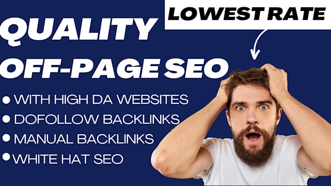 Gig Preview - Do monthly off page SEO service with high authority dofollow white hat backlinks