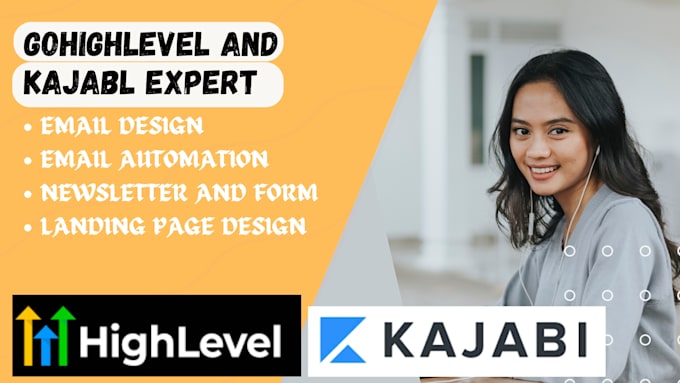 Gig Preview - Setup gohighlevel workflow automation kajabi websites landing pages sales funnel