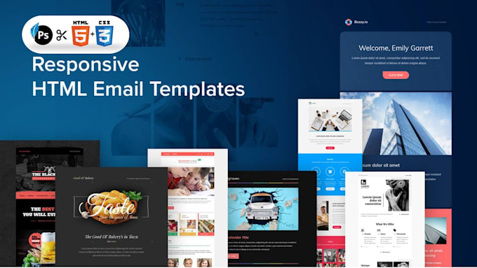 Gig Preview - Create email template in HTML, psd to email template