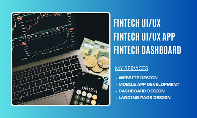 Gig Preview - Design responsive fintech ui ux website fintech app fintech dashboard on figma