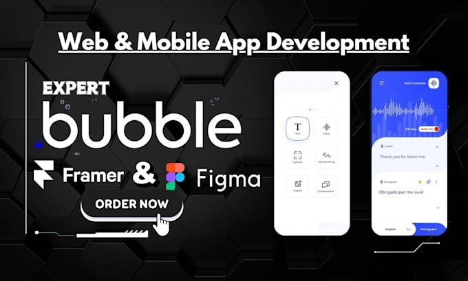 Gig Preview - Build bubble io website, framer website, figma design as bubble developer