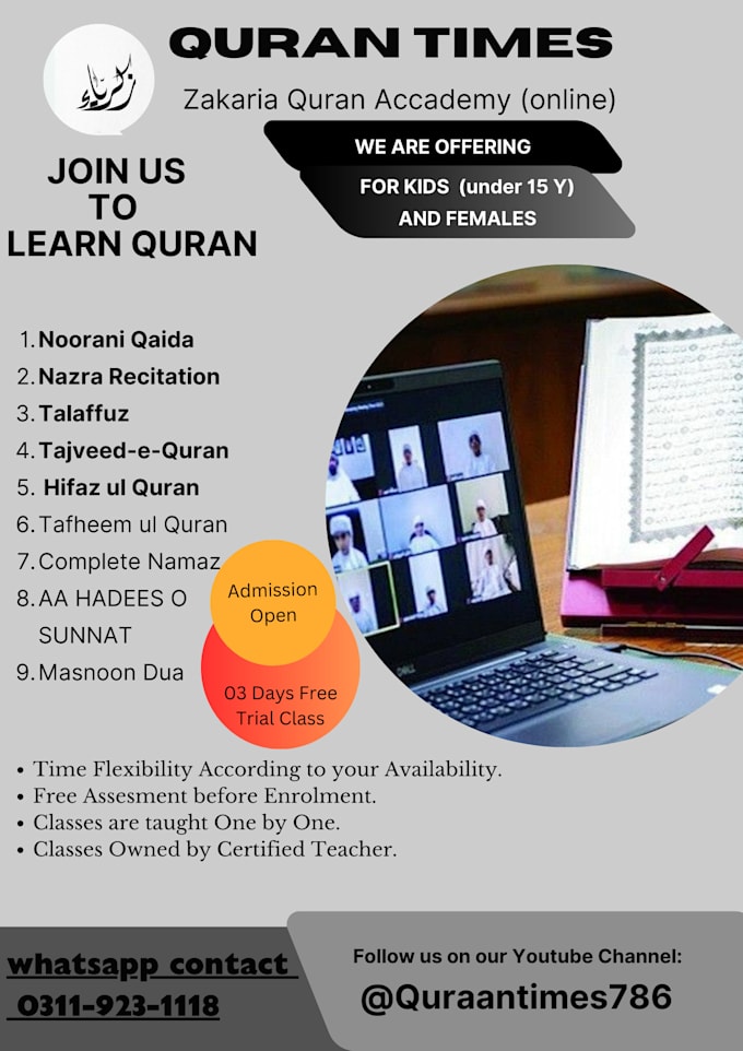 Gig Preview - Teach online holy quran