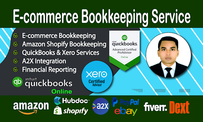 Gig Preview - Do ecommerce bookkeeping for, amazon, shopify in quickbooks, and xero