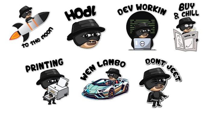 Gig Preview - Telegram stickers, crypto stickers, telegram chat stickers