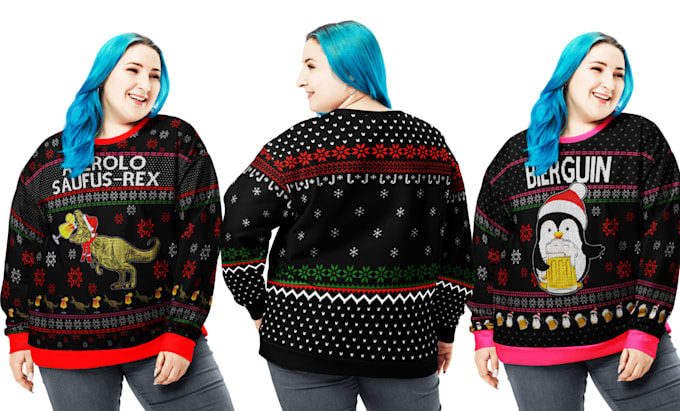 Bestseller - do unique ugly christmas sweater and all over print unisex sweatshirt design