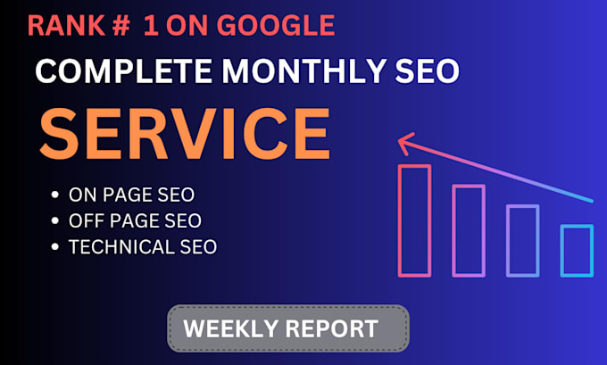 Gig Preview - Do complete monthly SEO service to increase organic traffic