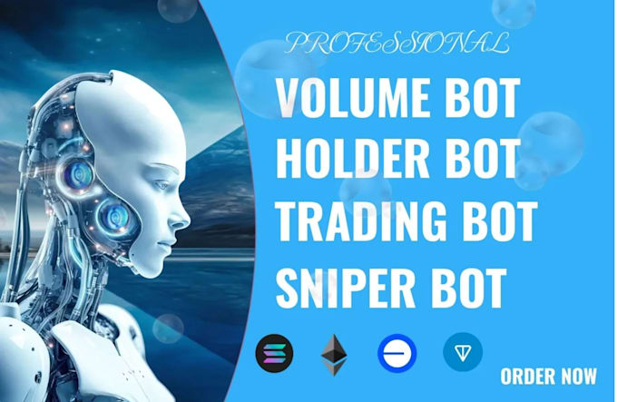 Bestseller - build volume bot, trading bot, telegram mini app on solana, base, ton, ethereum