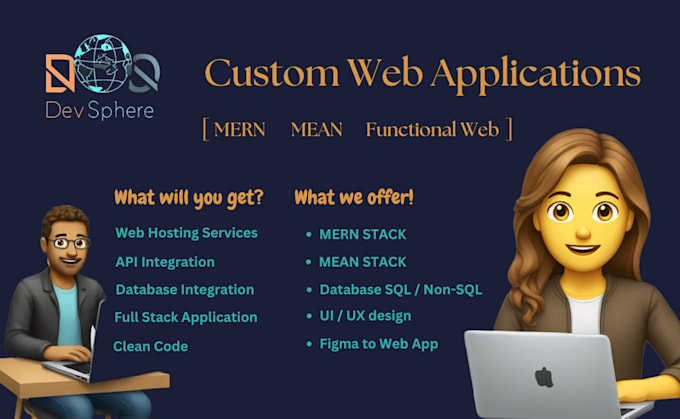 Gig Preview - Build custom web application for you in mern and mean