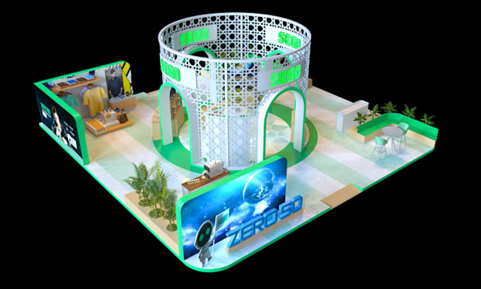 Gig Preview - Design your 3d exhibition booth, stall, kiosk, stand, trade show display