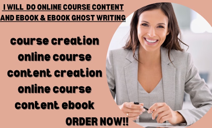 Gig Preview - Do course creation online course content creation online course content