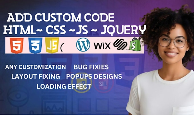 Gig Preview - Add custom html, css and js code, convert  wordpress, squarespace, shopify, wix