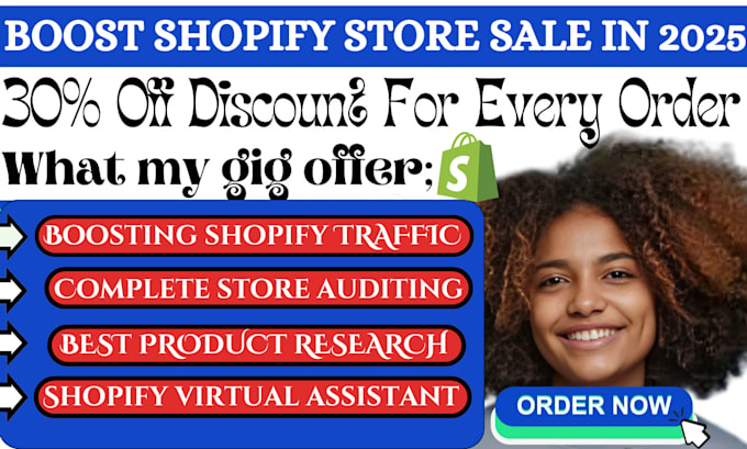 Gig Preview - Boost shopify store dropshipping marketing sales, shopify expert, shopify VA