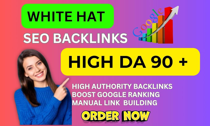 Gig Preview - Do high authority white hat SEO backlinks building and google ranking