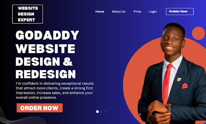 Gig Preview - Godaddy website design, godaddy website redesign godaddy ecommerce, landing page