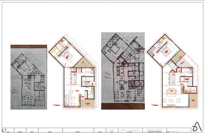 Gig Preview - Draw your floor plan as perfect as possible from a sketch