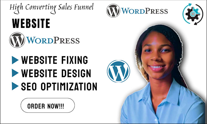 Gig Preview - Create expert wordpress website re design ecommerce landing page fix developer