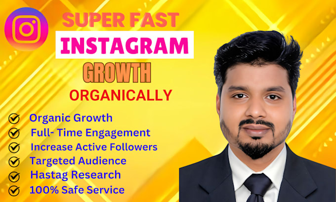 Gig Preview - Do instagram marketing and promotion for super fast organic growth