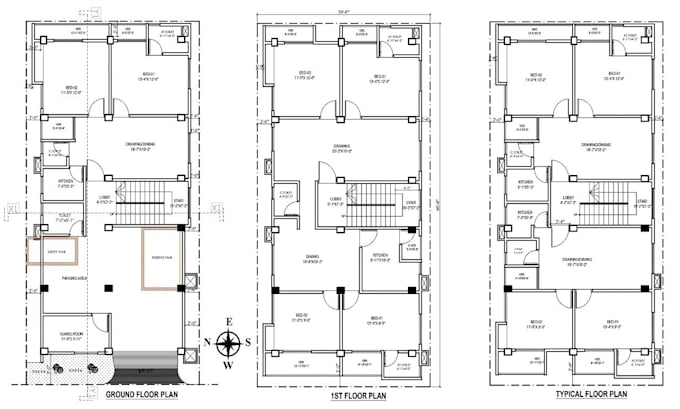 Gig Preview - Be your architect, home plan drafter, autocad 2d floor plan