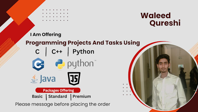 Gig Preview - Do bug free coding help in python, java, cpp, HTML, CSS, matlab