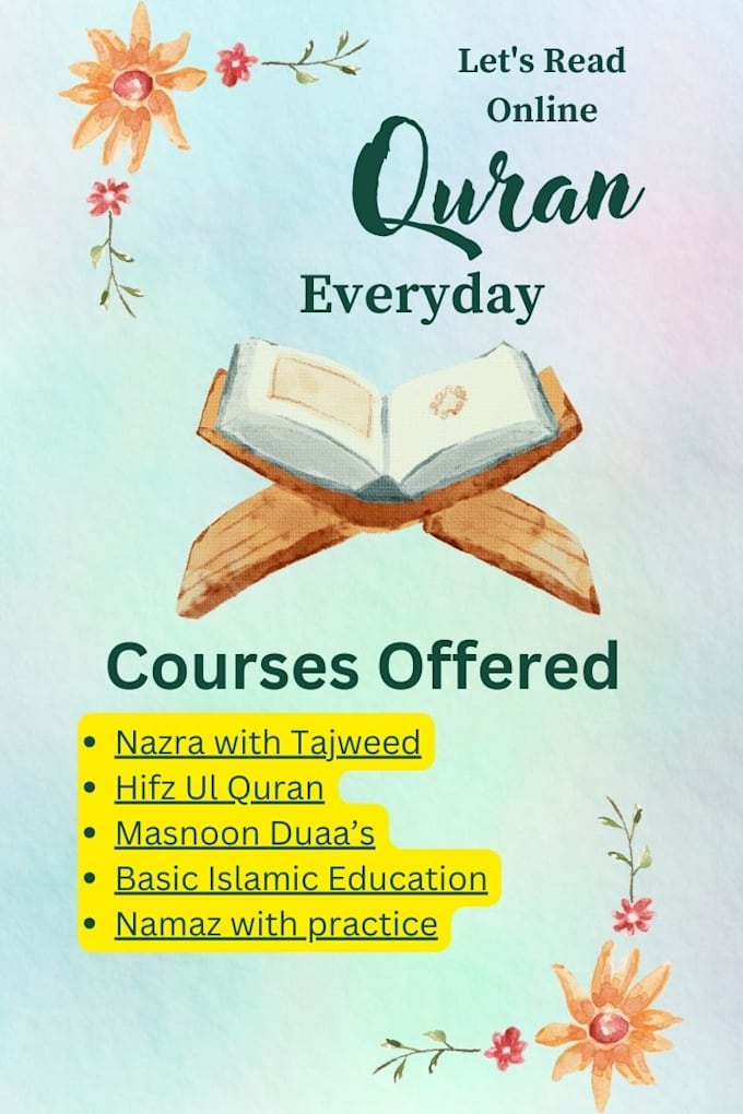 Gig Preview - Be your online holy quran teacher with proper tajweed