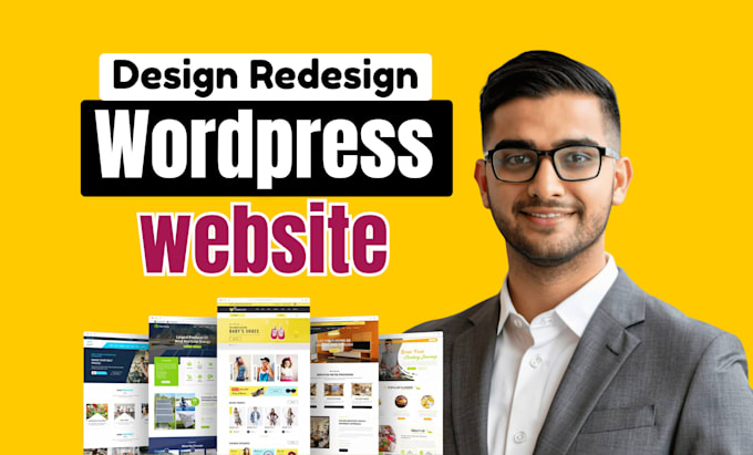 Gig Preview - Develop responsive wordpress website design, redesign