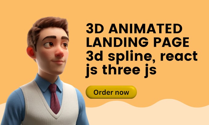 Gig Preview - Build 3d animated landing page react js lottie animation three js figma