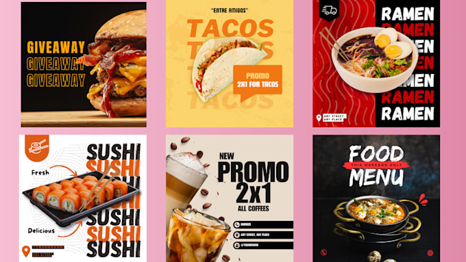 Gig Preview - Design an attractive feed template for your instagram brand