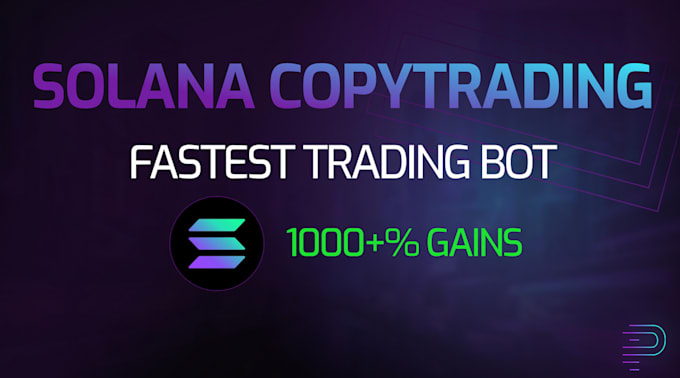 Gig Preview - Build solana trading bot, copy trade bot, solana volume bot, dextools bot