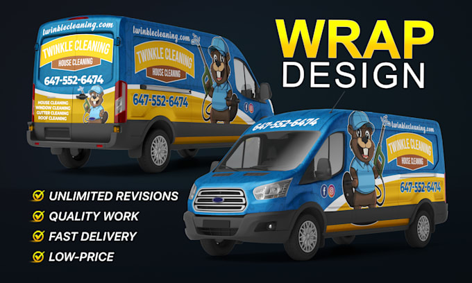 Gig Preview - Do professional van wrap design, vehicle wrap, car wrap design