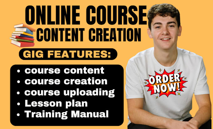 Gig Preview - Create online course creation training manual course content course curriculum